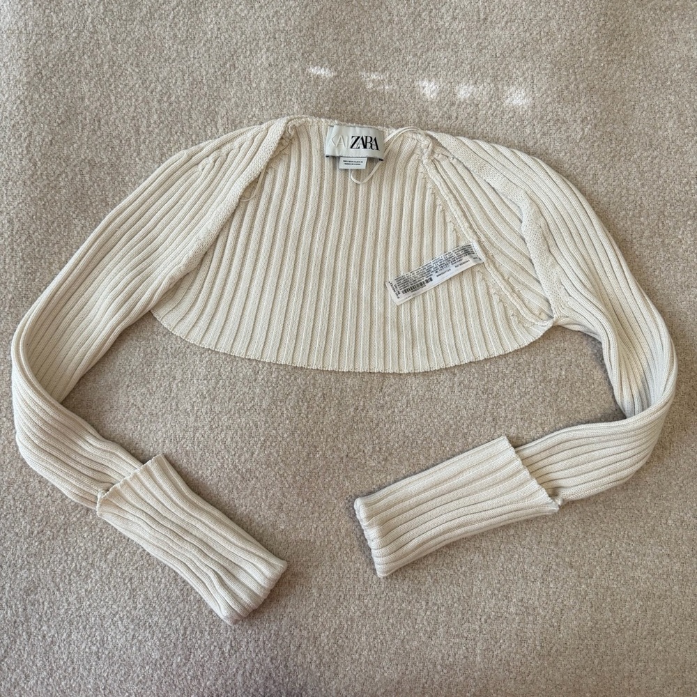 Kaia Gerber by Zara bolero knit top